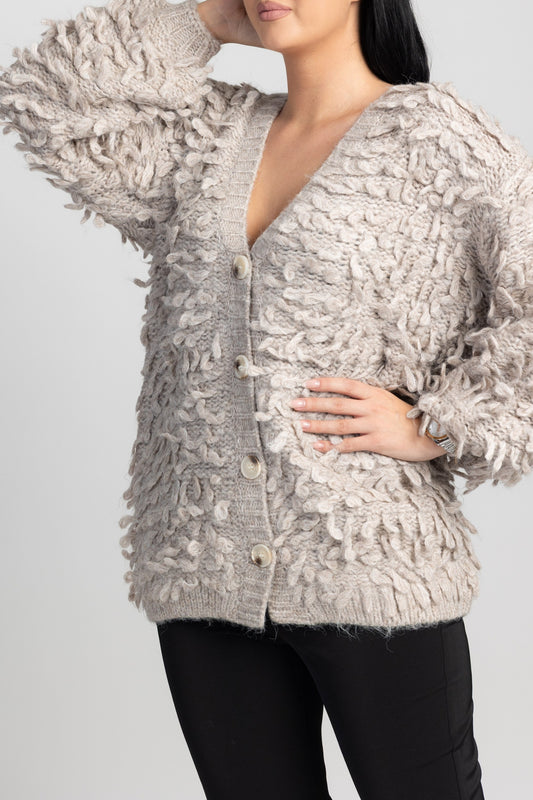 Kardigan Velura Rjava